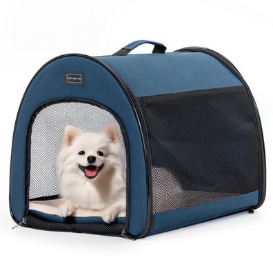 Petsfit Faltbare Hundebox für kleine Hunde & Katzen, atmungsaktiv, mit