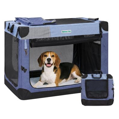 Gardner Pet faltbare Hundebox L (76x53x53cm) - Tragetasche für Hunde & Katzen