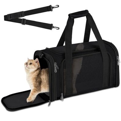 VSSHE Faltbare Hundetransportbox für Auto und Flugzeug, atmungsaktive