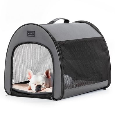 Petsfit Faltbare Hundebox für kleine Hunde und Katzen, atmungsaktiv und tragbar