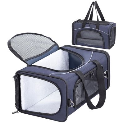 Petsfit Transporttasche Katze & Hund Medium, Flugtauglich, Blau