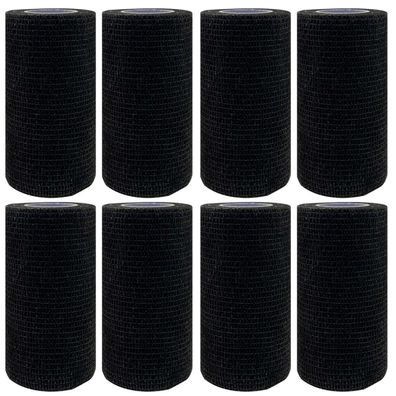 8 Rollen selbstklebender Verband, 10cm x 4,5m, elastische Haftbandage für Sport