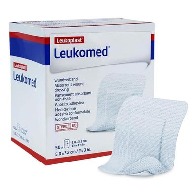 BSN Medical Leukomed Steriler Wundverband 5x7,2 cm, 50 Stück - Latexfrei