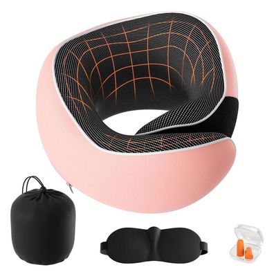 Lavlola Nackenkissen Flugzeug aus Memory Foam, Verstellbares Reisekissen mit