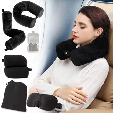 Eproicks Reisekissen Nackenhörnchen aus Memory Foam, flexibel und waschbar