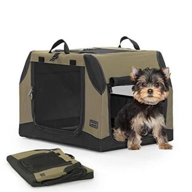 Petsfit Faltbare Hundebox für Auto, Kofferraum & Rückbank, verstärktes Netz