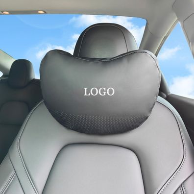 Ywooon Nackenkissen aus echtem Nappaleder für Tesla Model 3/Y/S/X - Bequemer