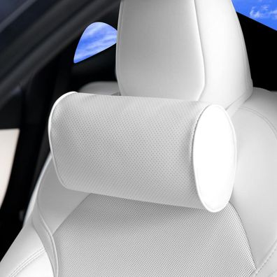 Dapucarin Auto Nackenkissen aus Leder und Memory Foam - Bequeme Kopfstütze für