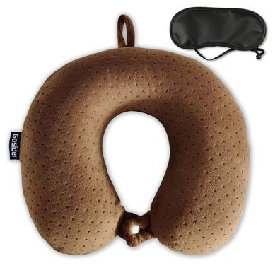 Gosider Reisekissen aus Memory Foam, U-Form Nackenkissen für Flugzeug, Zug