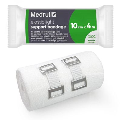 Medrull 2 Stück Dauerelastische Universal Binden 10cm x 4m - Elastische Binde