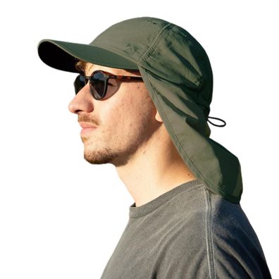 TOP-EX XL/XXL wasserdichte Baseball Cap mit Nackenklappe, UV-Schutz, faltbar
