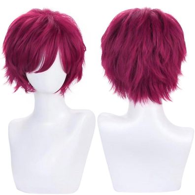 Yeeshedo Herren/Damen Unisex Anime Cosplay Perücke, kurz, synthetisch, gerade
