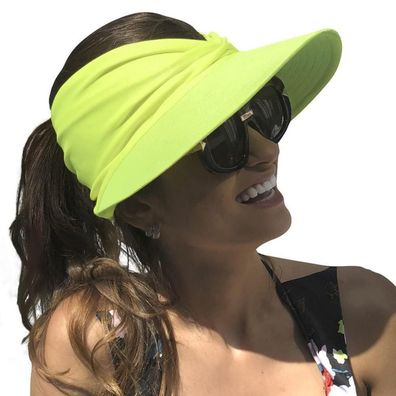 YAMEE Damen Sonnenhut Sommerhut Strandhut Visor Cap mit UV-Schutz für Tennis