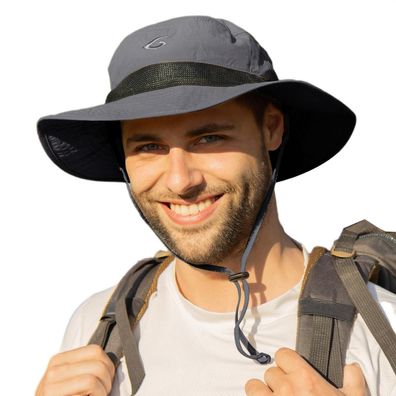 TOP-EX UVCoolix Herren Sonnenhut mit breiter Krempe, LSF 50, wasserdicht