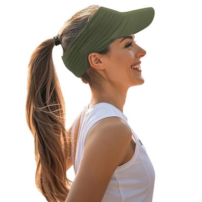 YAMEE Visor Cap Damen Sonnenschutz Elastisch Atmungsaktiv Schnelltrocknend für