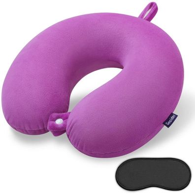 Gosider Lila Reisekissen, bequemes U-förmiges Nackenkissen aus Memory Foam