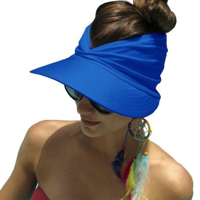 YAMEE Damen Sonnenhut Sommer Strandhut Visor Cap mit UV-Schutz, ideal für