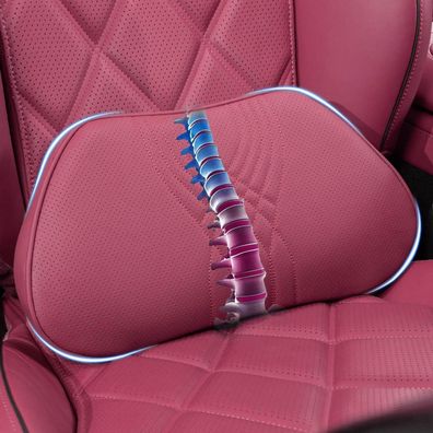 Dapucarin Lendenkissen Rot - Ergonomische Lordosenstütze mit Memory Foam für