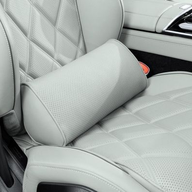 Dapucarin Lendenkissen aus Leder mit Memory Foam - Ergonomische Lordosenstütze