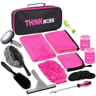 Thinkwork 17-teiliges Autoreinigungsset - Innen & Außenpflege, Geschenkset