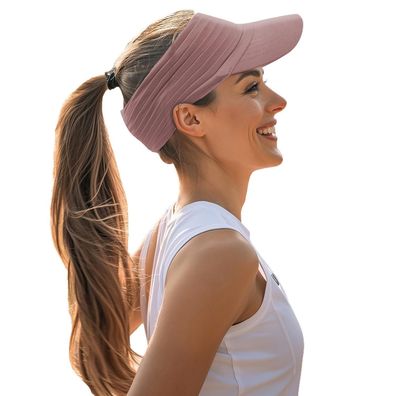 YAMEE Visor Cap Damen Elastisch Sonnenschutz Atmungsaktiv Schnelltrocknend