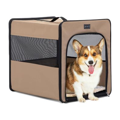 Petsfit faltbare Hundebox für Zuhause und Auto, Transportbox für mittlere