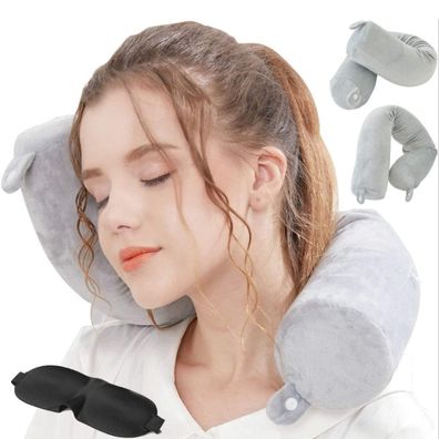 Hxcxrst Reisekissen - Memory Foam Nackenkissen für Nacken-, Kinn-, Taillen- und
