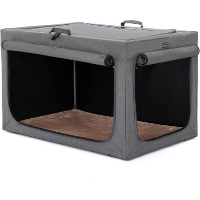 Petsfit Faltbare Hundebox für Zuhause und Auto, Hundeschlafbox mit Netzfenstern