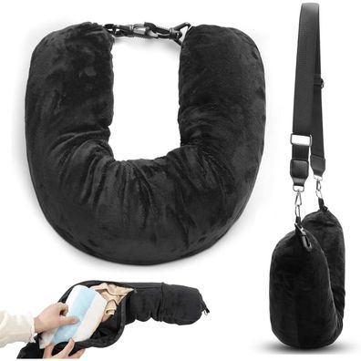 dogmoon Befüllbares Nackenkissen 80x18.5cm - Wasserdicht, ideal für Flugzeug