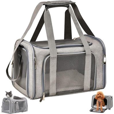 Toffcaea Transporttasche für Katze und Hund, faltbar, tragbar, bis 5kg, Größe