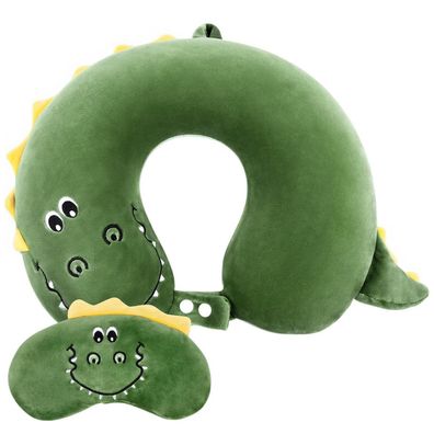 Alaoo Memory Foam Tier Reisekissen, U-förmiges Nackenkissen mit Schlafmaske für