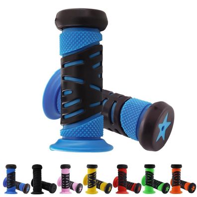 TOKSEO Fahrradgriffe Kinder 22mm, 95mm Länge, Hellblau - Sicherheit durch