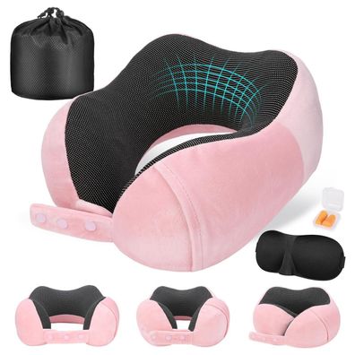 Cirorld Nackenkissen Flugzeug, Reisekissen aus Memory Foam, Verstellbar