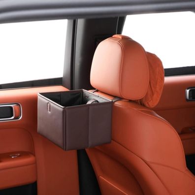 Qirc Auslaufsicherer Auto-Mülleimer mit großer Kapazität, faltbar und