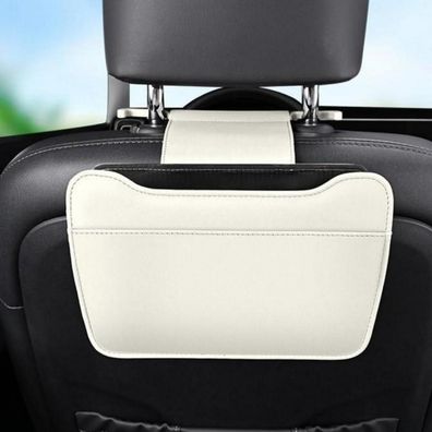Qirc Auto Mülleimer für Kopfstütze, Faltbar, Wasserdicht in Lederoptik