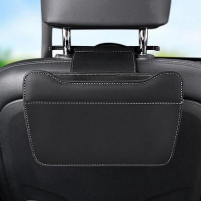Qirc Auto Leder Mülleimer für Kopfstütze, Hängend, Wasserdicht, Faltbar