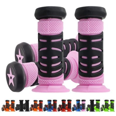 TOKSEO Fahrradgriffe Kinder, 95mm Länge, 22mm Kaliber, Rosa, Prallschutz für