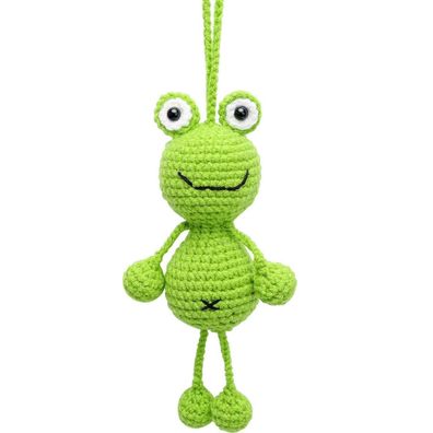 Poxiaoer Kleiner gestrickter Frosch, niedliche und lustige Auto-Dekoration