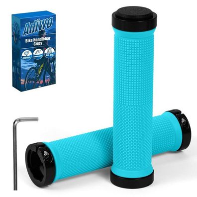 Adiwo Fahrradgriffe Ergonomisch Typ D - Blau, Rutschfest, Universal 22,2mm