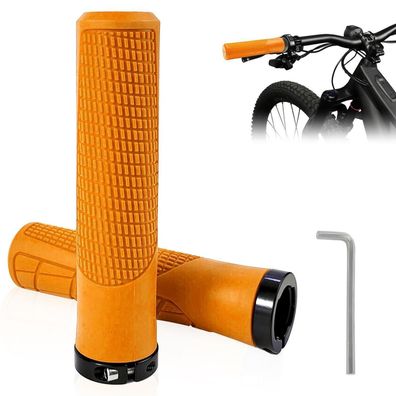 Ergonomische Fahrradgriffe Gelb, 22mm Universal-Lenkergriffe für MTB, E-Bike