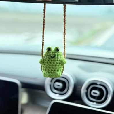 Bailtouk Gehäkelter Schwingender Frosch Auto Rückspiegel Anhänger