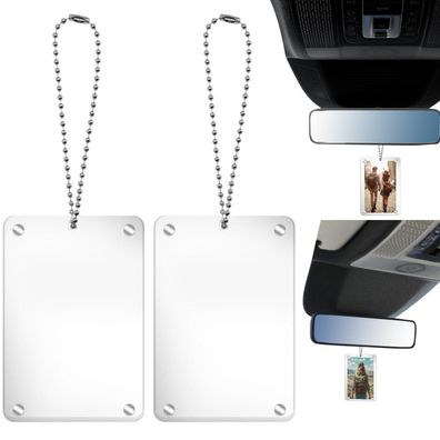 2x Auto Fotohalter zum Aufhängen, magnetischer Bilderrahmen für Rückspiegel