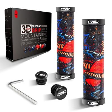 CNCLOL Fahrrad Lenkergriffe MTB 22mm Silikon Doppel Lock-On Design für