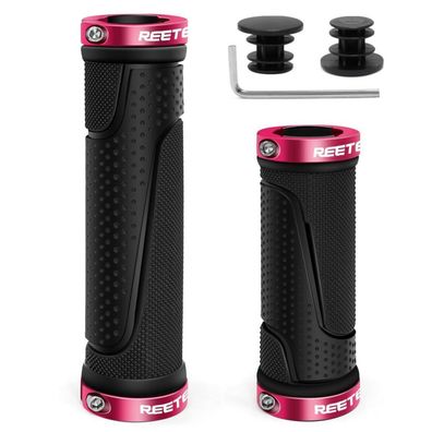 REETEE Ergonomische MTB Fahrradgriffe, rutschfest, Aluminium Lock-On, für 22.2