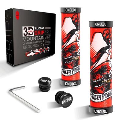 CNCLOL Fahrrad Lenkergriffe MTB 22mm Silikon Doppel Lock-On Design für