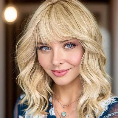 Yeeshedo Perücke Blond Damen Kurz Bob mit Pony Lockig Natürlich Cosplay Wig 14