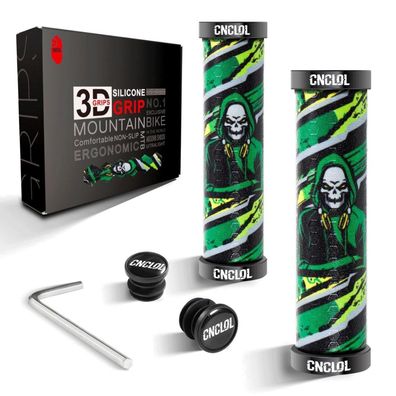 CNCLOL Fahrrad Lenkergriffe MTB 22mm Silikon Doppel Lock-On Design für