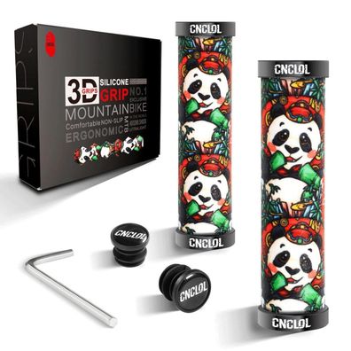 CNCLOL Fahrrad Lenkergriffe MTB 22mm Silikon Doppel Lock-On Design für