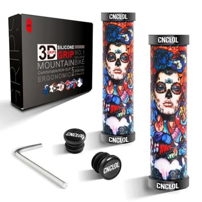 CNCLOL Fahrrad Lenkergriffe MTB 22mm Silikon Doppel Lock-On Design für