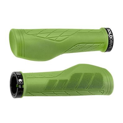 Solodrive Ergonomische Fahrradgriffe, rutschfestes Gummi, Single Lock-on, für